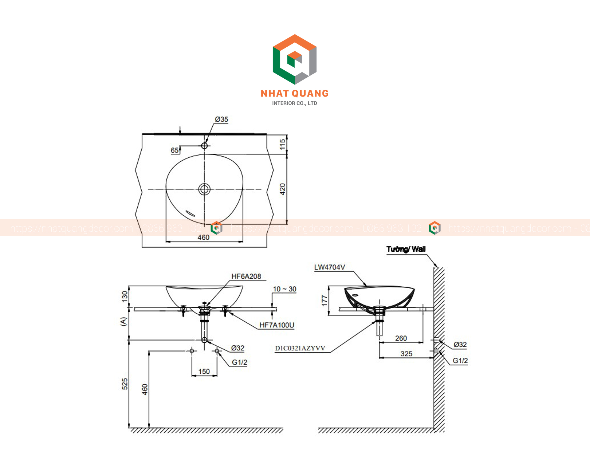Chậu TOTO đặt trên bàn cao cấp LT4704G19