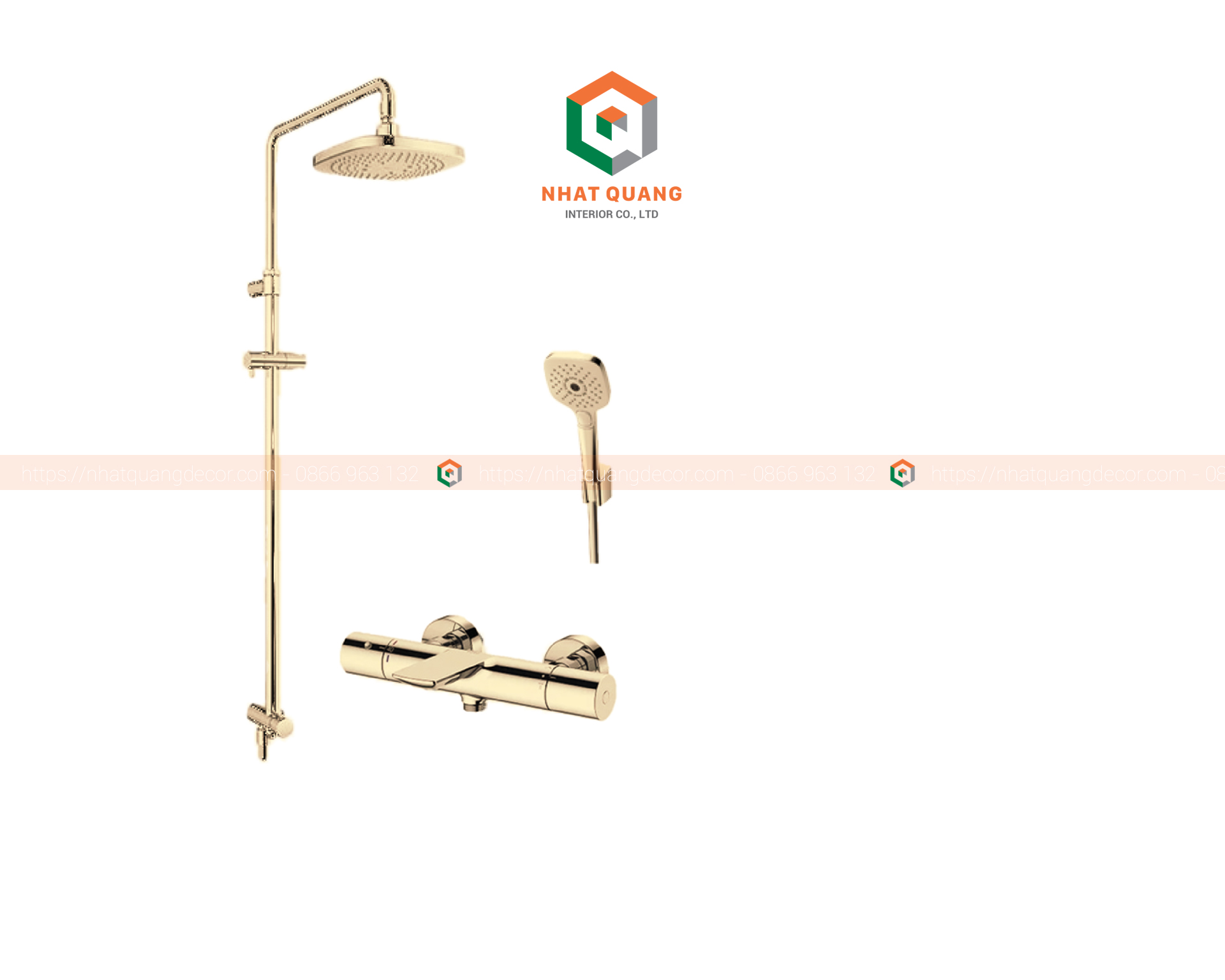 Bộ sen cây nhiệt độ TOTO 3 đường nước - Bát sen Massage 3 chế độ (Mạ vàng pháp bóng)