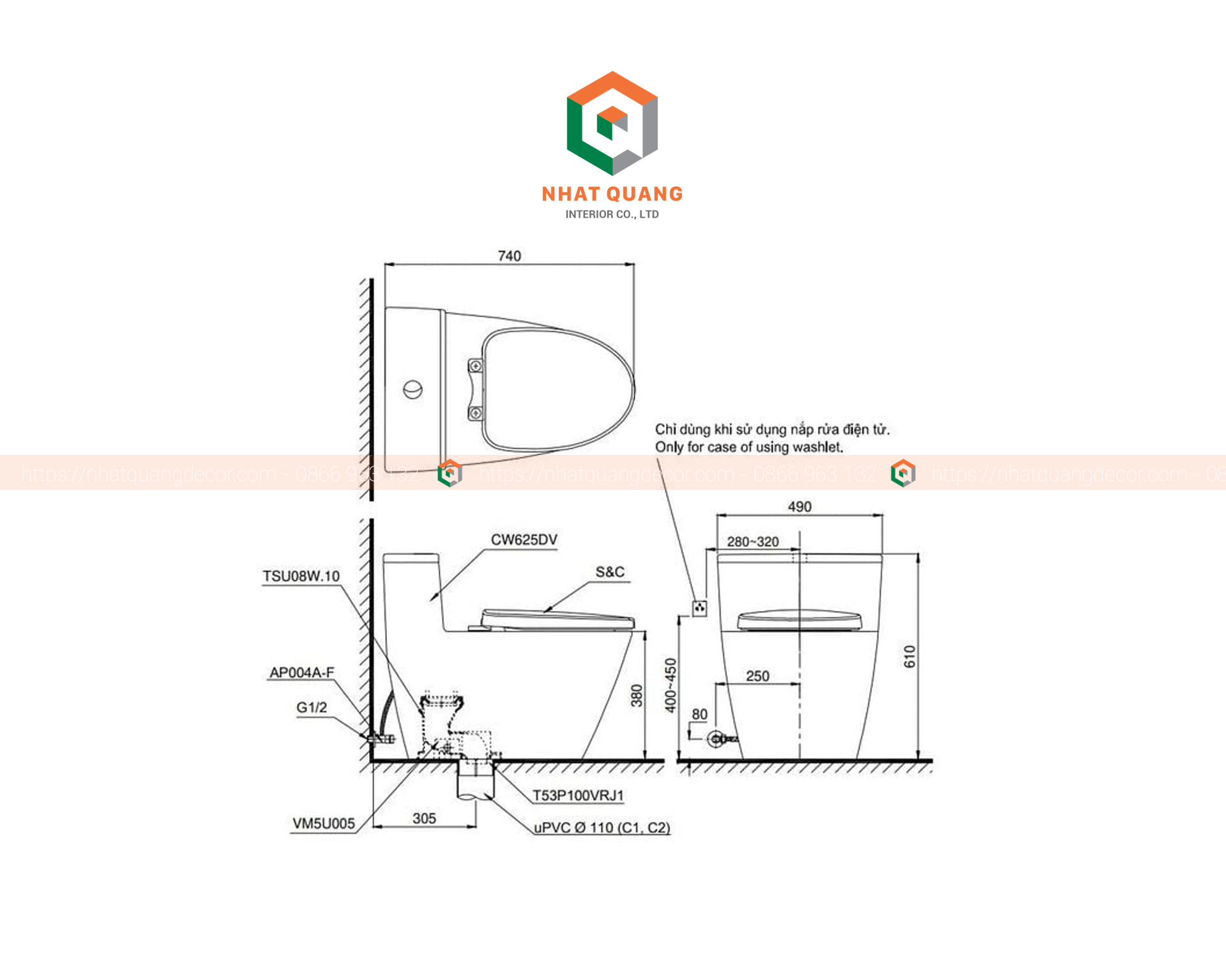 Bồn cầu TOTO MS625DT8 1 Khối Nắp Êm TC600VS