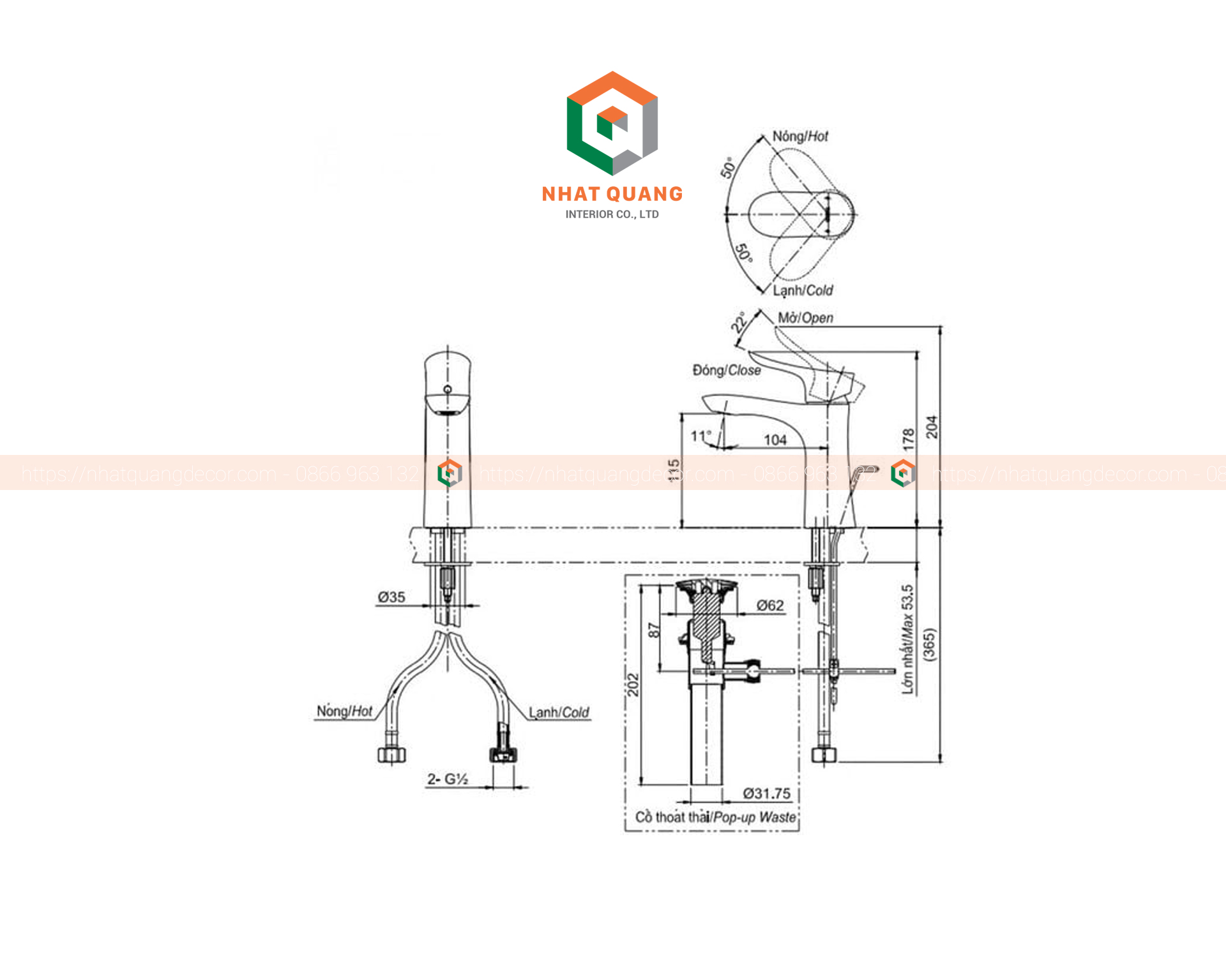 Vòi chậu TOTO gật gù nóng lạnh GO TLG01301V