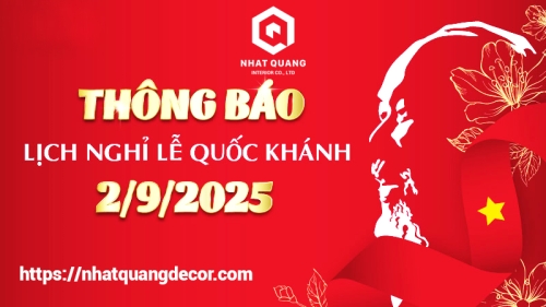 Nhật Quang Decor thông báo nghỉ lễ Quốc khánh 2/9/2025
