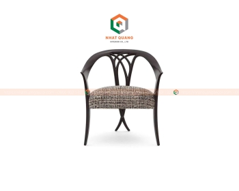 Ghế ăn bọc đệm vải nỉ kiểu dáng luxury ARM-002