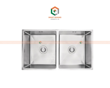 Chậu bếp HAFELE, Thép không gỉ, HS-SD7744, vuông góc, chậu đôi