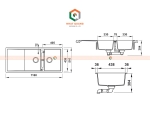 Chậu Gransilk, HAFELE, HS20-GKD2S80