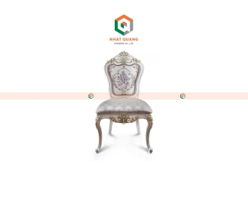Ghế ăn bọc đệm vải nỉ kiểu dáng tân cổ điển GA-006