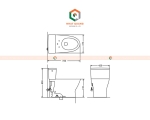Bồn cầu TOTO MS188VKT2/T53P100VR Một Khối Nắp TC393VS
